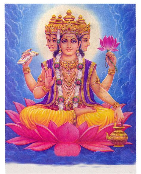 Lord Brahma The Generator The Hindu God Brahma Divine Thought