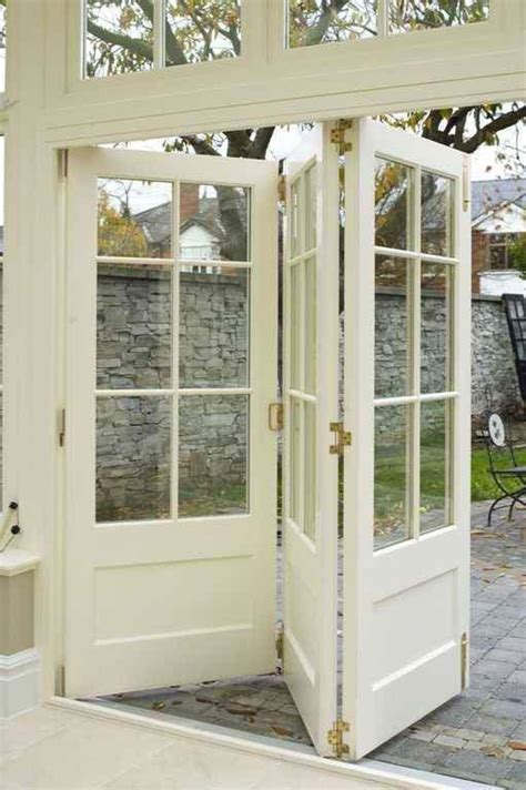 Triple French Doors Accordion Style French Doors Exterior Double