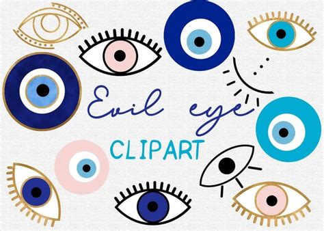 Evil Eye Clipart 70 Elementsgold Foil Bohobohemian Etsy In 2020