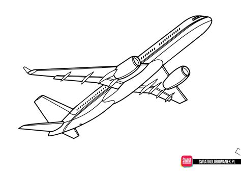 Kolorowanka Samolot Pasażerski Darmowe Kolorowanki Do Druku