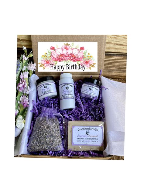 Happy Birthday Spa T Set Lavender 100 Natural Spa T Set Etsy