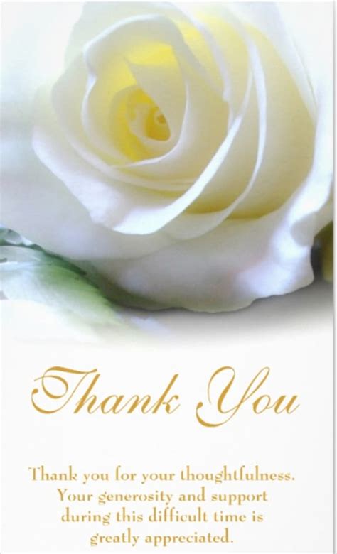 Bereavement Thank You Cards