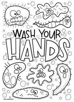 wash  hands coloring page   coloring pages school coloring pages hand coloring
