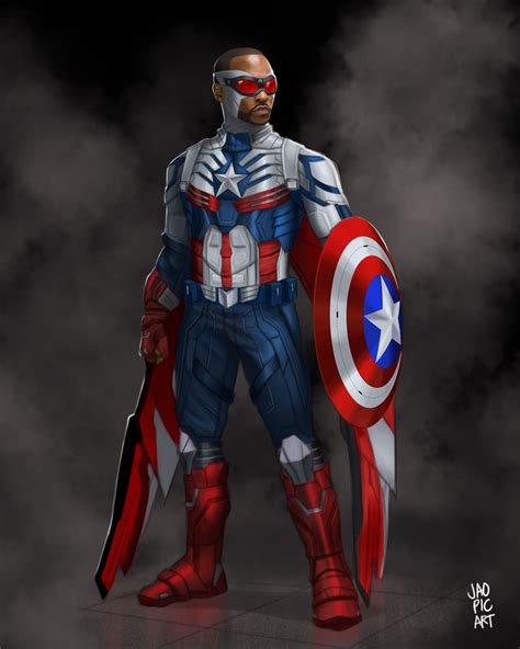 Artstation Sam Wilson Falcon Captain America Costume Design Marvel