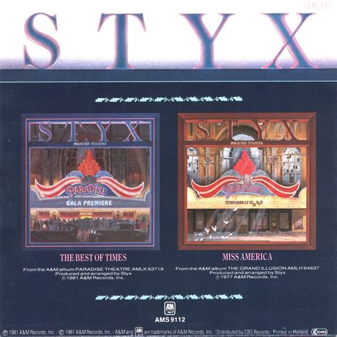 1981 Paradise Theatre Styx Rockronología