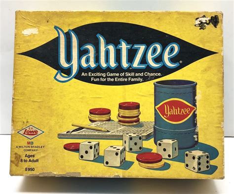 Vintage Yahtzee Dice Game Milton Bradley Es Lowe 1973 Ebay