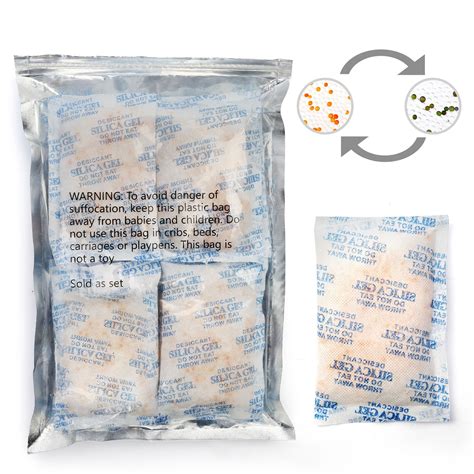 3 Gram 100 Pack Silica Gel Packets Color Indicating Dessicant Food