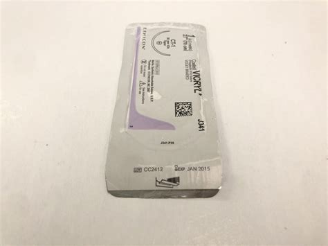 Ethicon J341 Vicryl Coated Suture Violet Braided 1 27″ Ct 1 36mm Taper