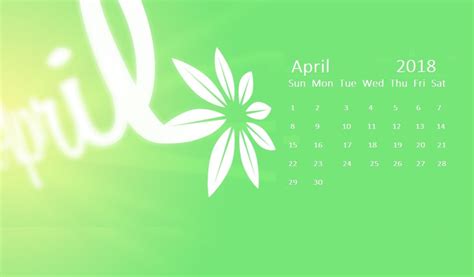 April 2018 Iphone Calendar Wallpaper For Background Calendar
