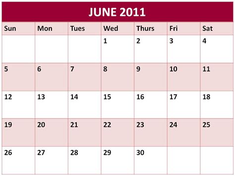 Harherxringbruc June 2011 Calendar Page