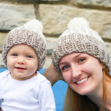 New 2pc Mom And Baby Knitting Wool Winter Warm Hat De30de13 In Hiking