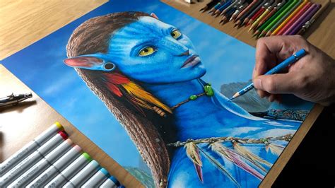 Drawing Neytiri From Avatar Time Lapse Artology Youtube