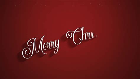 Animated Closeup Merry Christmas Text On Red Stock Motion Graphics Sbv