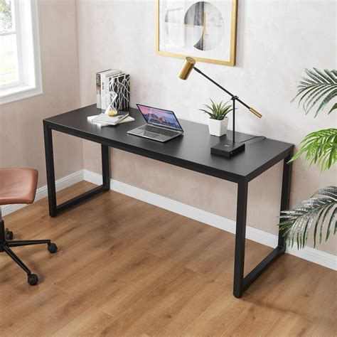 Ergoduke 160cm Aspen Modern Office Desk White Dark Walnut Natural