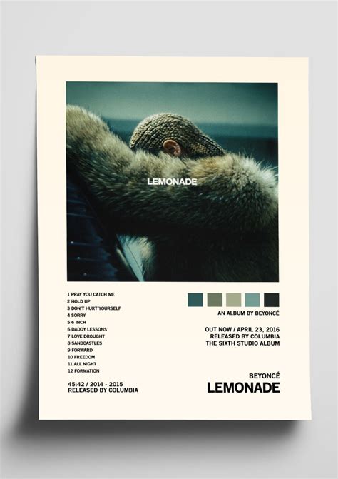 Beyonce Lemonade Album Tracklist Poster The Indie Planet