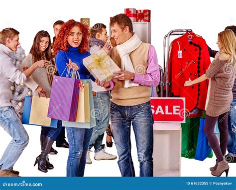 Shopping Women At Christmas Sales Stock Photo Image 61632355