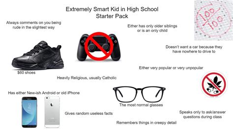 Extremely Smart Kid In High School Starter Pack Rstarterpacks