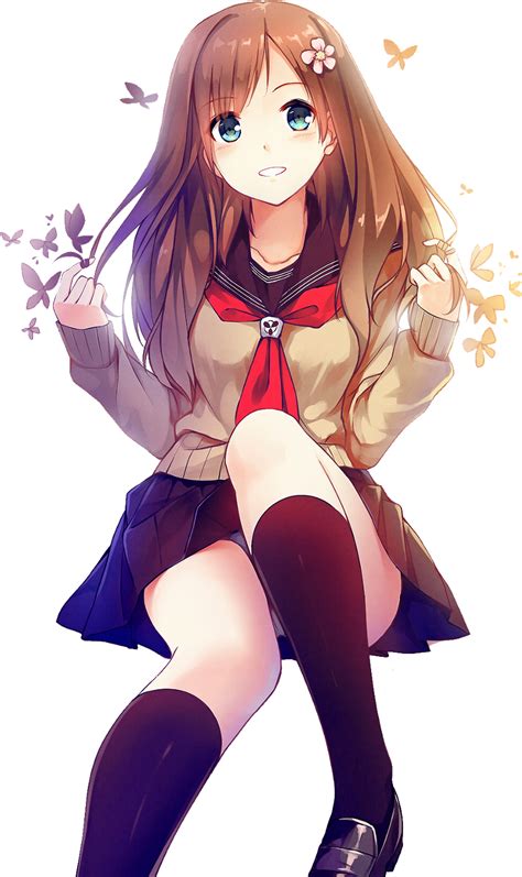 Anime Cute Animegirl Girl Brownhair Interesting