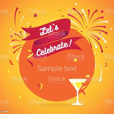 Invitation Background Lets Celebrate Stock Illustration - Download ...