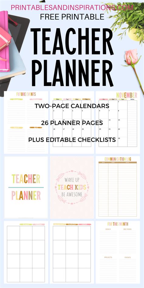 2023 2024 Teacher Planner Free Printable Printables And Inspirations