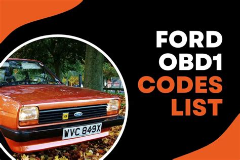 Ford Obd1 Codes Full List For Free Download Obd Advisor