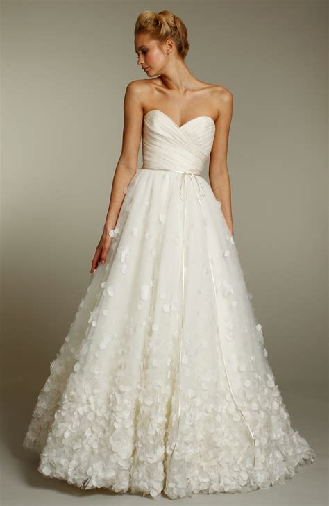 Ivory A Line Wedding Dress With Sweetheart Neckline And Embellished Skirt