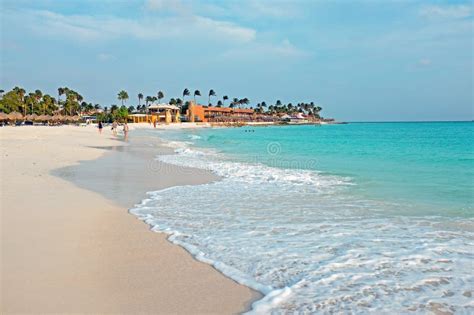 View On Manchebo Beach On Aruba In The Caribbean Sea Stock Image