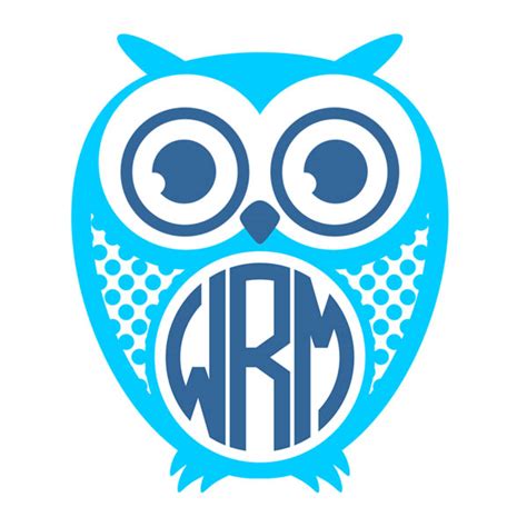 Owl Monogram Cuttable Frame Apex Embroidery Designs Monogram Fonts
