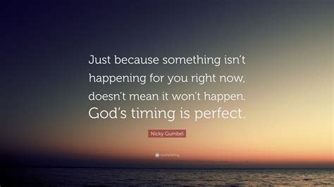 Nicky Gumbel Quote “just Because Something Isnt Happening For You