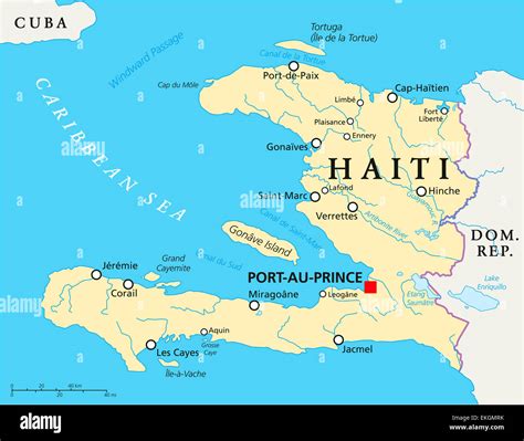 Haiti Political Map Stock Photo Alamy