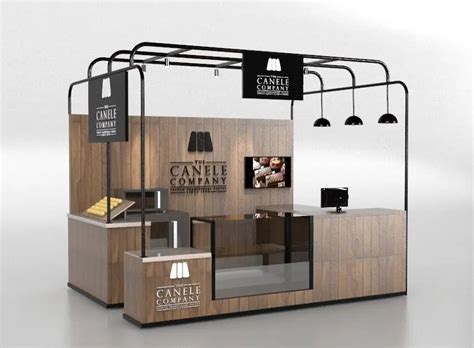 Wooden Bakery Stand In The Mall Custom Food Station Solid Wood