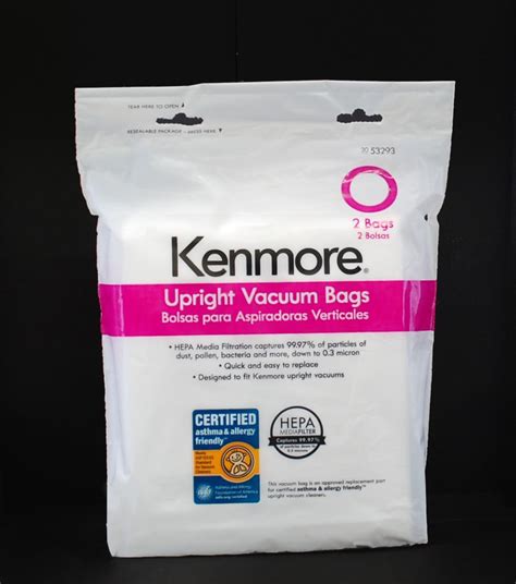 Kenmore 53293 2 Pk Style O Hepa Vacuum Bags For Upright Vacuums