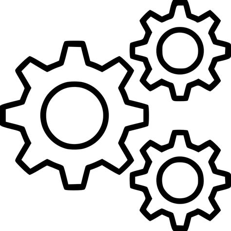 Cog Cogs Gear Gears Mechanism Preferences Settings Svg Png Icon Free