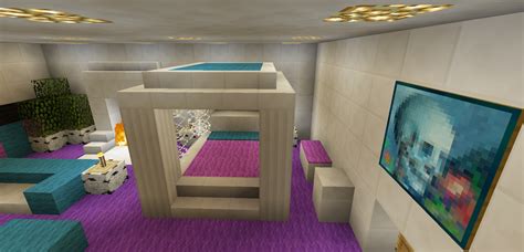 22.08.2018 · 20 minecraft bed designs!on this episode we are going to create 20 different styles of bed ranging from king sized beds, bunk beds, canopy style beds, loft b. Minecraft Bedroom Pink Girl Purple Furniture Canopy Bed ...