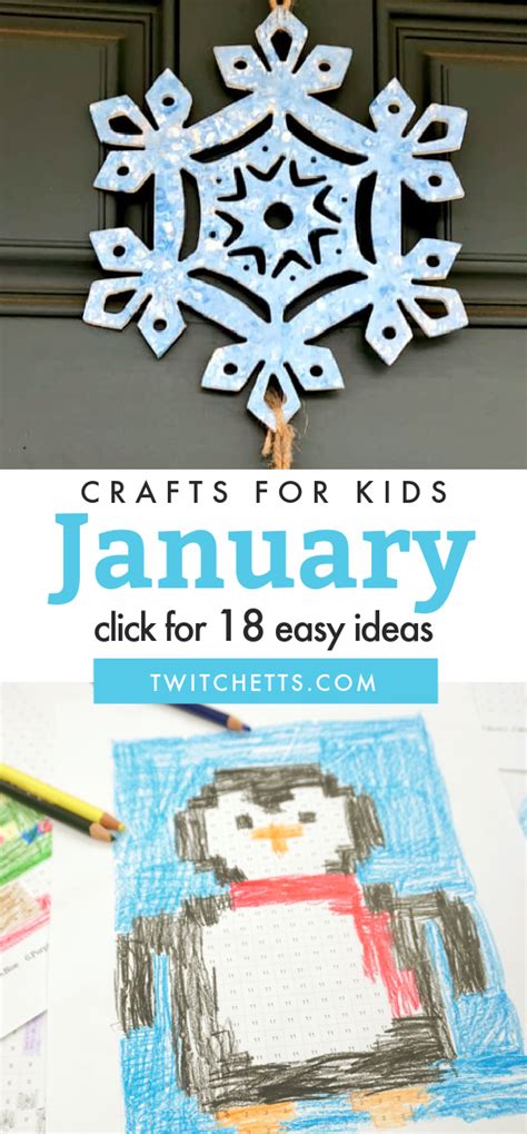 99 Easy January Crafts For Kids To Make Twitchetts