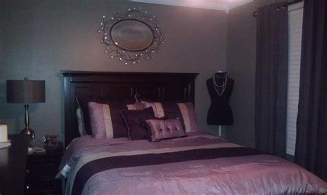 My Gray And Plum Bedroom With Mirror Accesories Plum