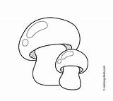 Mushroom Coloring Mushrooms Vegetable Vegetables Printable Fruit Clipart Sheets Clip Colouring Pattern Templates Drawing Adults Mario Adult Template Easy Fruits sketch template