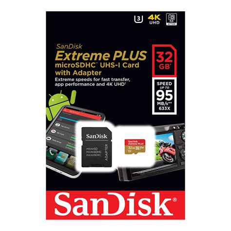 Sandisk Extreme Plus Microsdhc Memory Card Uhs 1 U3 V30 90mbs With