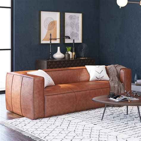Tan Leather Couch Living Room Brown Living Room Living Room Inspo