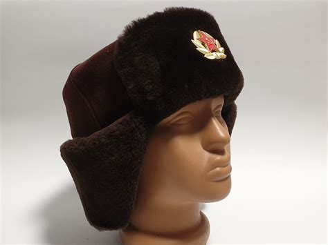 ushanka russian hat soviet uniform sheepskin fur military hat etsy
