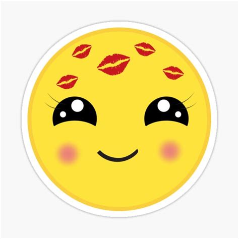 Blushing Face Emoji Stickers Redbubble