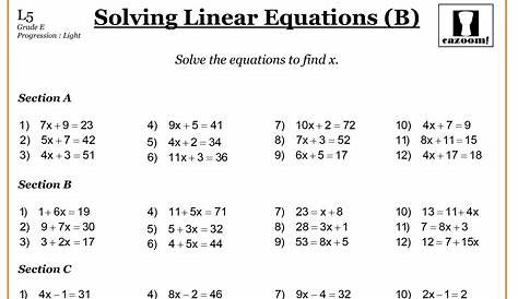 7Th Grade Math Worksheets Printable With Answers - 7 Grade Algebra