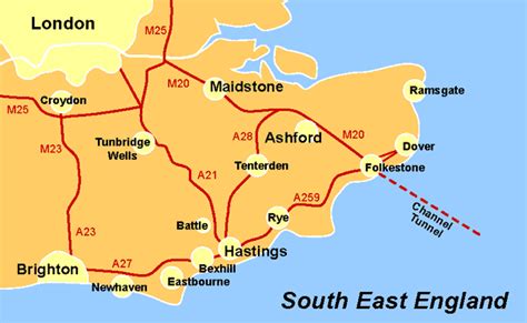 Road Map South East England