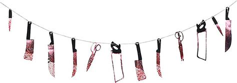 Halloween Decorations Hanging Bloody Knives Scary Butcher Knife Bloody