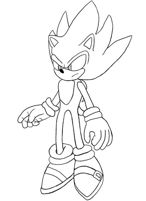 Super Sonic Coloring Pages Coloring Home