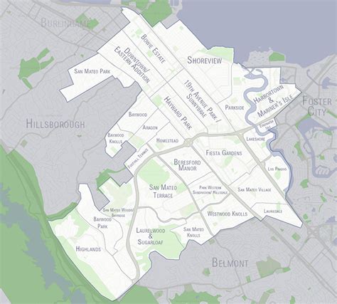 San Francisco Districts Neighborhoods Map