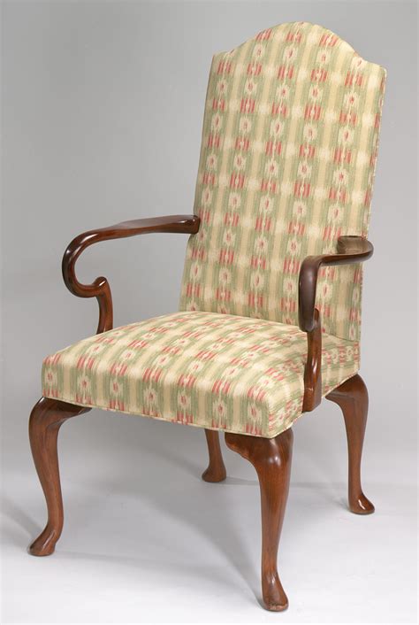 Upholstered Queen Anne Style Chair Wood And Hogan