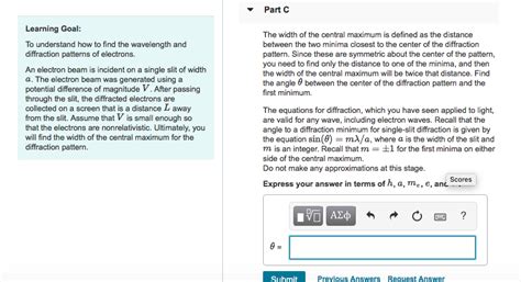 Solved: Part C Learning Goal The Width Of The Central Maxi ...