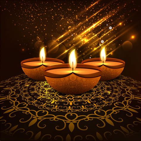 Happy Diwali Diya Oil Lamp Festival Background Illustration 250233