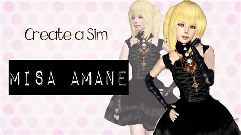 Create A Sim Misa Amane Death Note Sims 3 Youtube